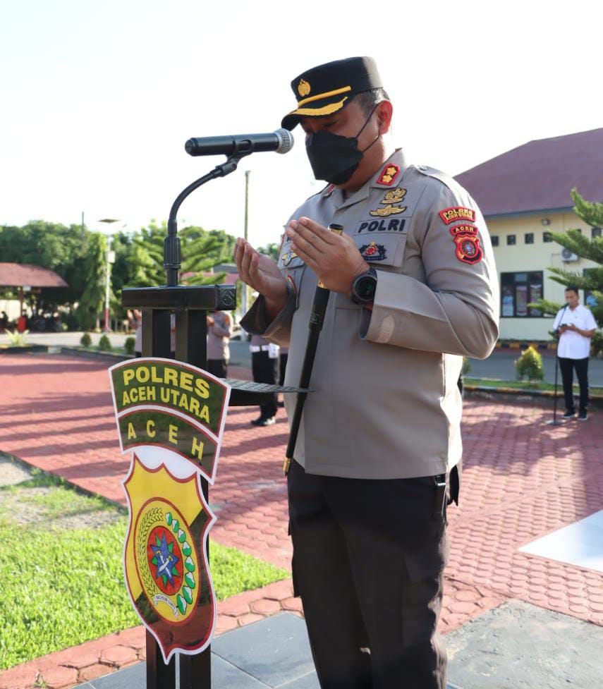 Kapolres Aceh Utara Pimpin Doa Bersama Untuk Korban Gempa Cianjur