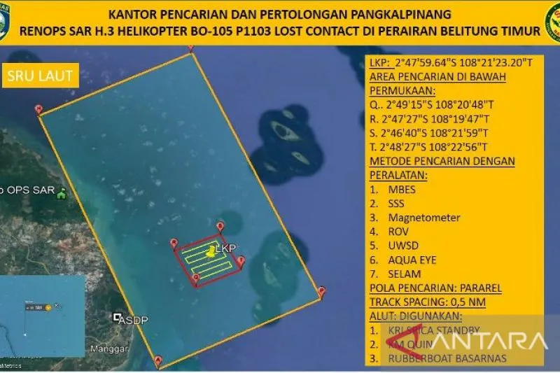 Nelayan Belitung Temukan Korban Ketiga Helikopter NBO-105 Polisi