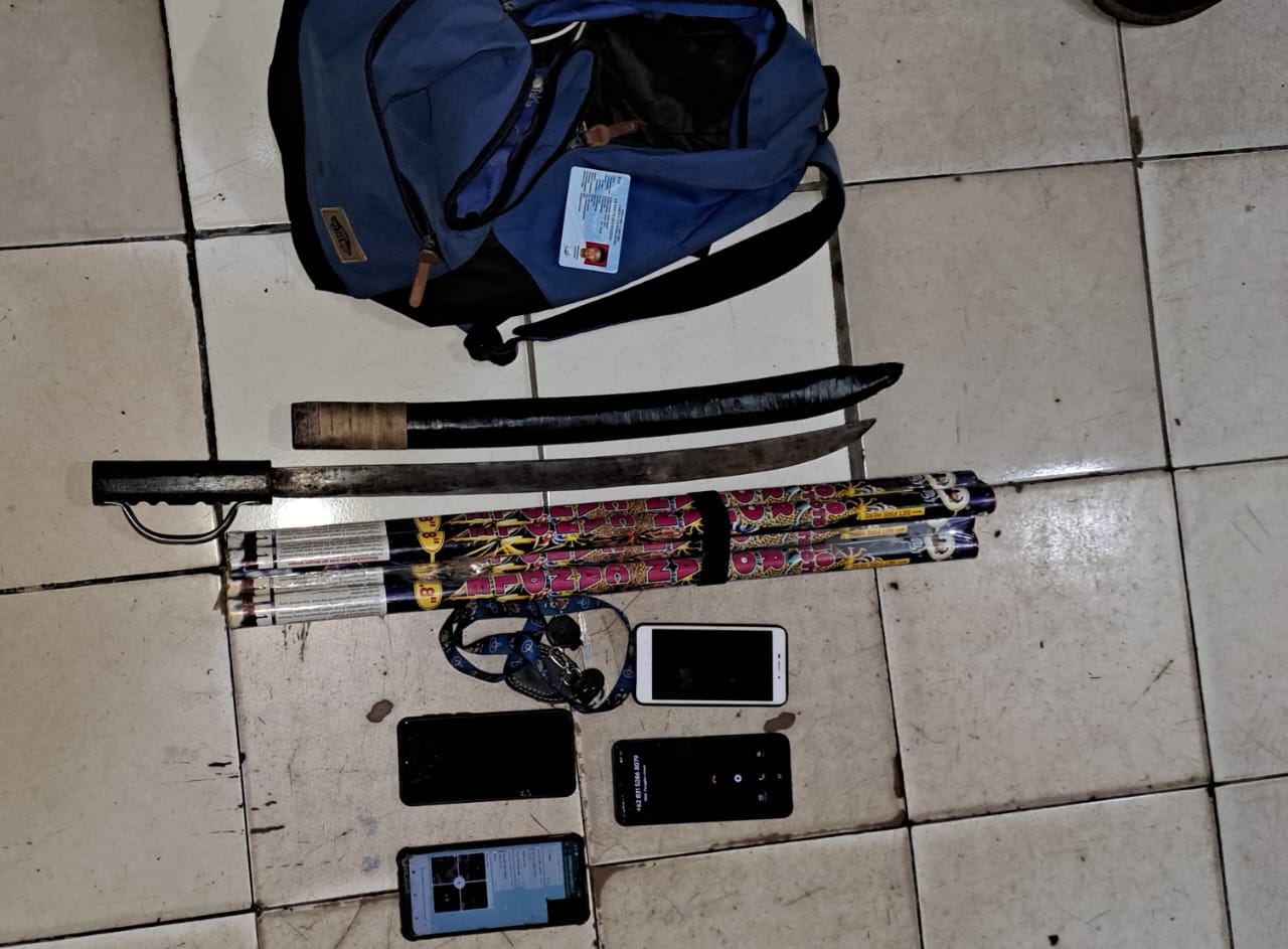 Hendak Tawuran, Satu Kawanan Remaja Bawa Sajam Diamankan Unit Reskrim Polsek Tegineneng