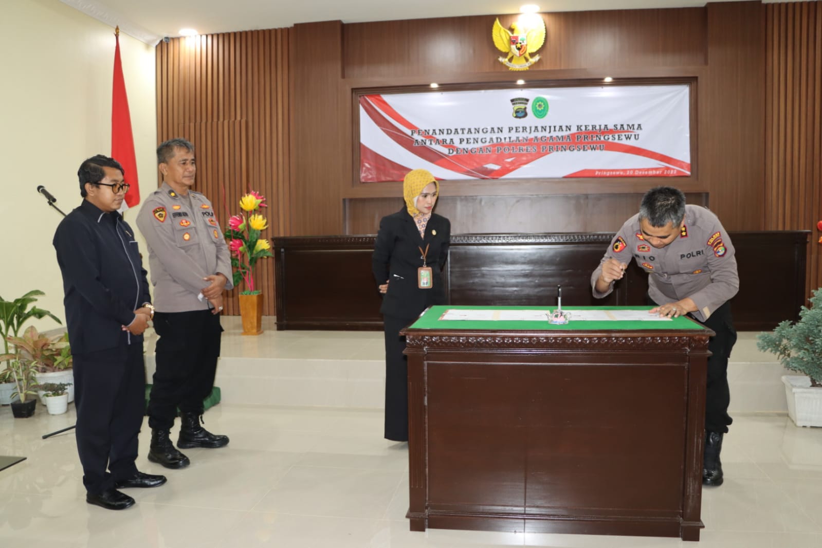 Polres Pringsewu Jalin MoU Dengan Pengadilan Agama Kabupaten Pringsewu
