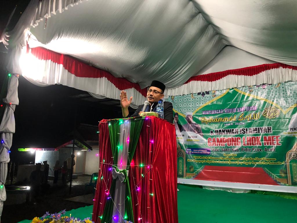 Dakwah di Pidie Dihadiri Ratusan Warga, Haji Uma: Tiga Konsep Dalam Kehidupan Masyarakat