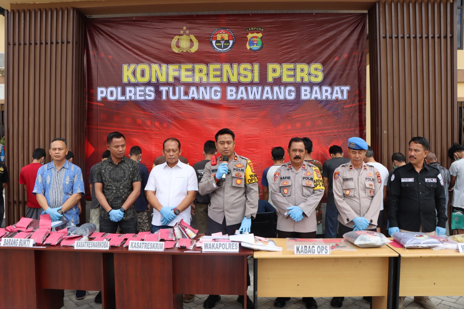 Gelar Konferensi Pers, Berikut Capaian Kinerja Polres Tulang Bawang Barat di Tahun 2022.