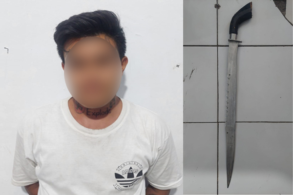 Kedapatan Bawa Senjata Tajam, Pria Aertembaga ini Diamankan Tim Resmob Polres Bitung