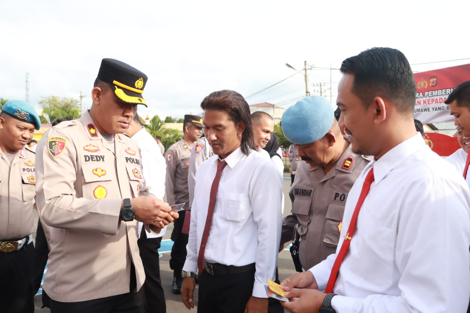 Wakapolres Lhokseumawe Cek Sikap Tampang dan Kedisiplinan Personel Jajaran