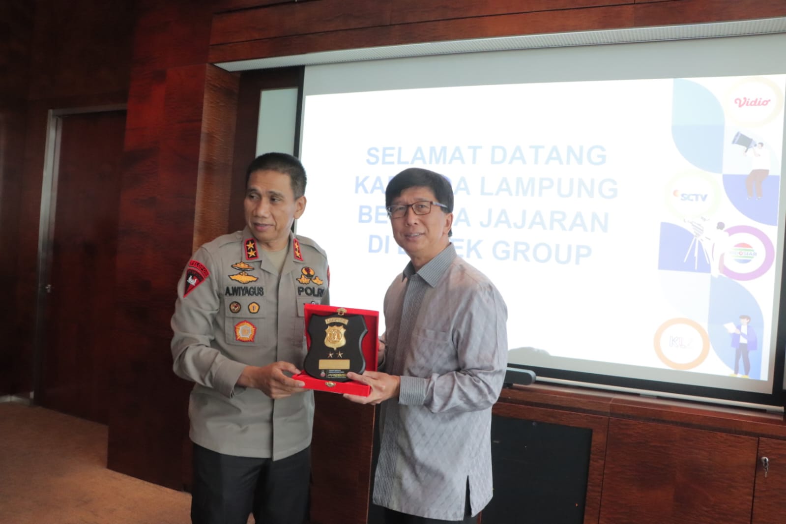 Visit Media ke SCM-EMTEK, Kapolda Lampung: “Sinergitas Media dan Kepolisian Sangat Dibutuhkan Dalam Era Digitalisasi”