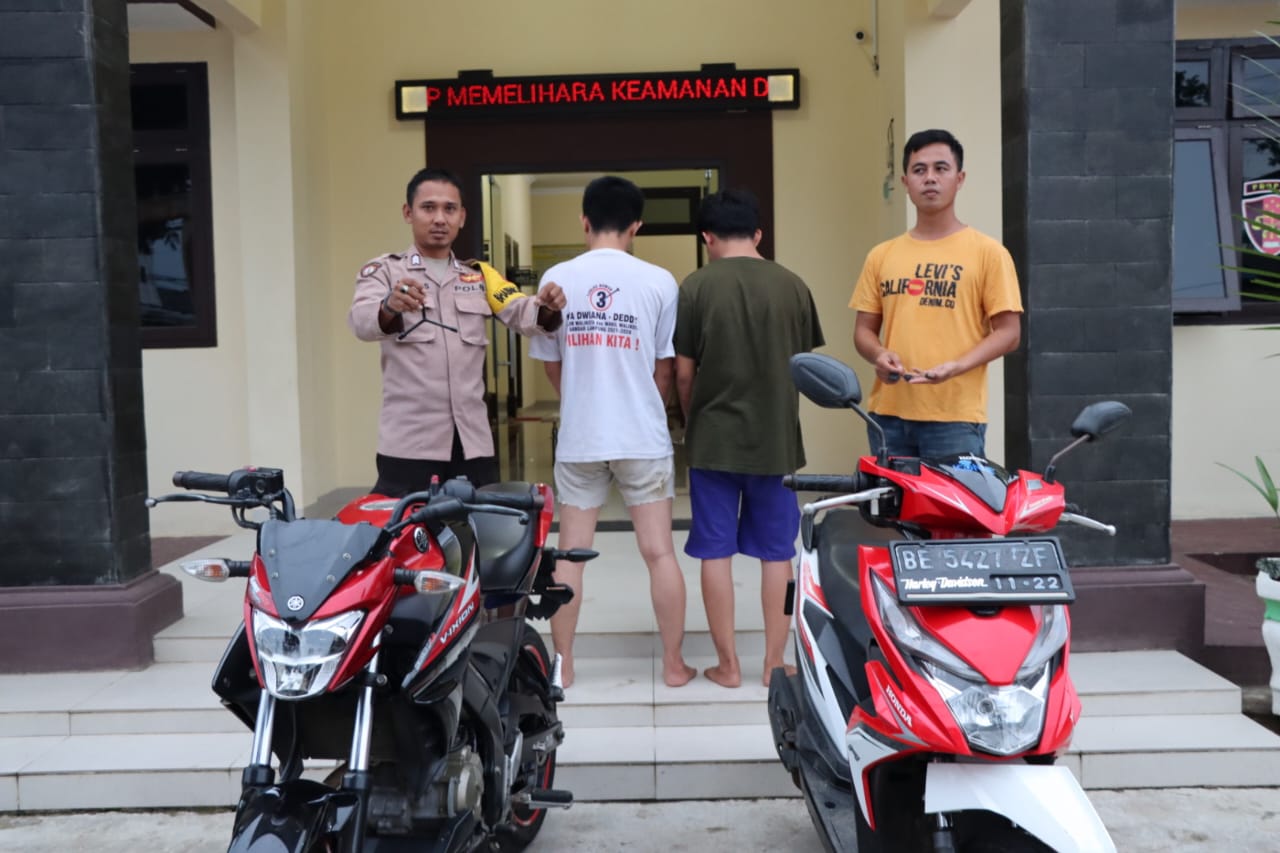 Tekab 308 Presisi Polres Tanggamus Tangkap Dua Pelaku Curanmor
