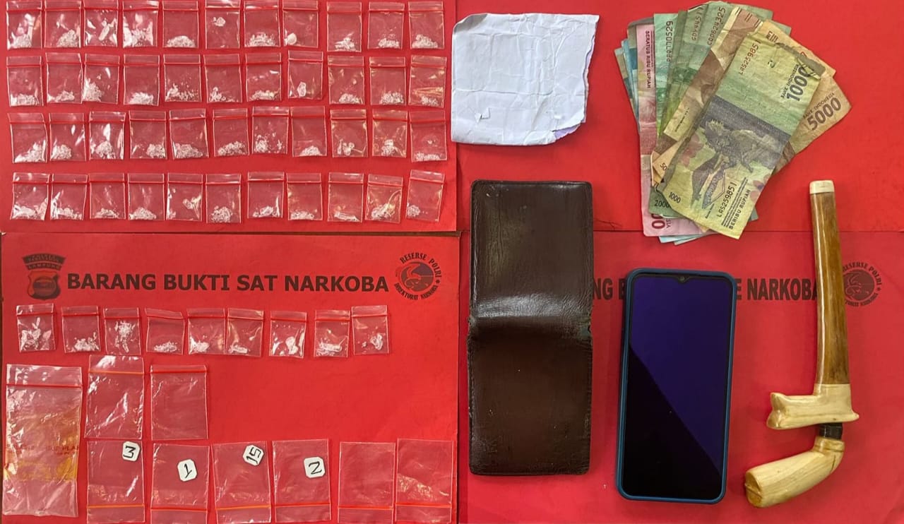 Dua Pengedar Sabu Ditangkap Satresnarkoba Polres Tanggamus di Pugung