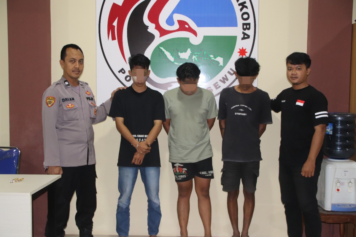 Satnarkoba Polres Pringsewu Amankan Tiga Pemuda Karena Tembakau Gorila