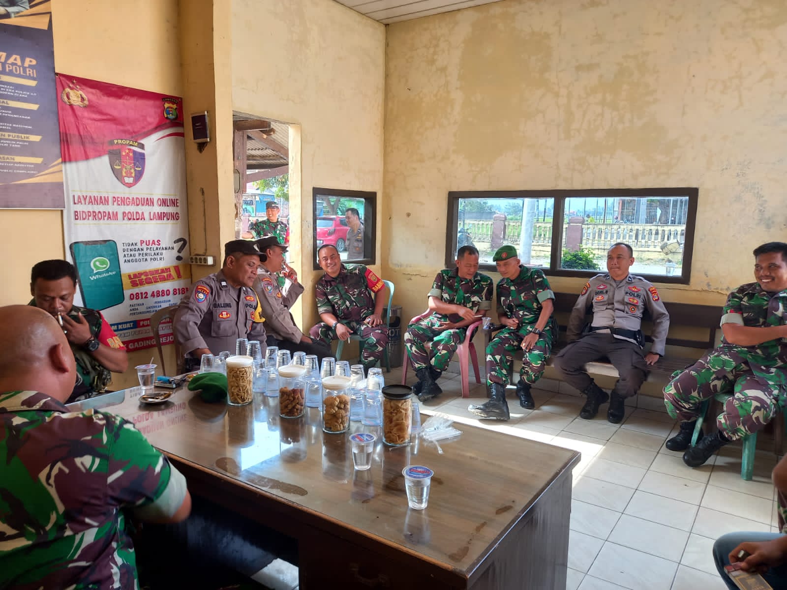 Puluhan Aparat TNI Datangi Polsek Gadingrejo, Ternyata Ini Tujuannya