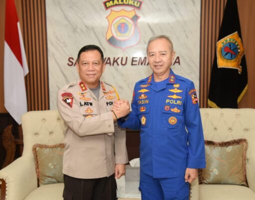 Perkuat Keamanan Perairan, Kakorpolairud Baharkam Polri Kunjungi Polda Maluku
