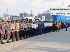 Kapolres Pelabuhan Tanjung Priok Hadiri Apel Gelar Pasukan Penyelenggaraan Angkutan Laut Lebaran Tahun 2024
