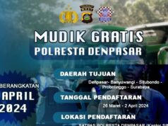 Polresta Denpasar Gelar Mudik Gratis 2024