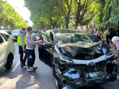 Tabrakan Mobil di Jalan Bandara Ngurah Rai Kerugian Materiil Hingga 60 Juta
