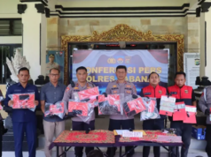 Polres Tabanan Sita 1, 93 Gram Sabu dan 2,11 Gram Hasis dan Amankan 7 Tersangka