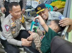 Kakorlantas Beri Trauma Healing Anak Yatim dan Piatu Pasca Kecelakaan KM 370 Tol Batang-Semarang