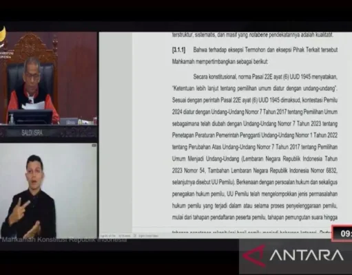 MK Tolak Eksepsi Soal Kewenangan MK Tangani Perkara PHPU Pilpres