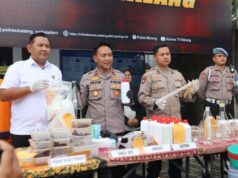 Polres Malang Berhasil Bongkar Pembuatan Sabu Rumahan