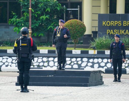 Korps Brimob Polri Laksanakan Apel Gelar Pasukan Jelang WWF ke-10 di Bali