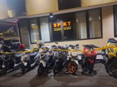 17 Remaja Pelaku Balap Liar Beserta Barang Bukti 8 Sepeda Motor dilibas Polrestro Depok