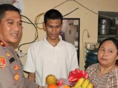 Kapolsek Kebon Jeruk Jenguk dan Berikan Bantuan Untuk Casis Polri Korban Begal