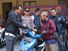 Satreskrim Polres Brebes Kembalikan Motor Hasil Curian Ke Pemiliknya