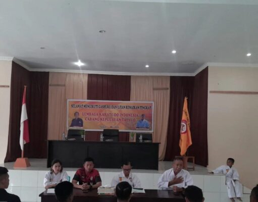 Dojo Lemkari Polres Kepulauan Talaud Gelar Ujian Kenaikan Tingkat