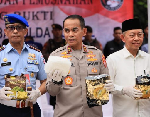 Kapolda Sulsel Musnahkan 30,9 Kilogram Sabu di Mapolda Sulsel